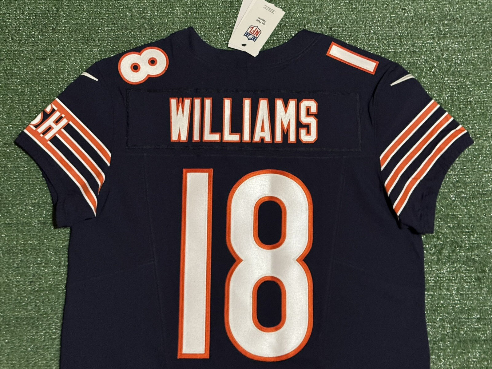 Caleb Williams Chicago Bears Jersey #18 Nike Vapor FUSE Elite Navy Size 44 (Large) NFL