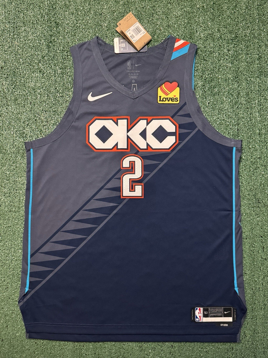 Shai Gilgeous-Alexander Oklahoma City Thunder Jersey #2 Nike ADV Authentic Blue Size 52 (XL) NBA