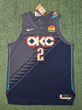 Shai Gilgeous-Alexander Oklahoma City Thunder Jersey #2 Nike ADV Authentic Blue Size 52 (XL) NBA