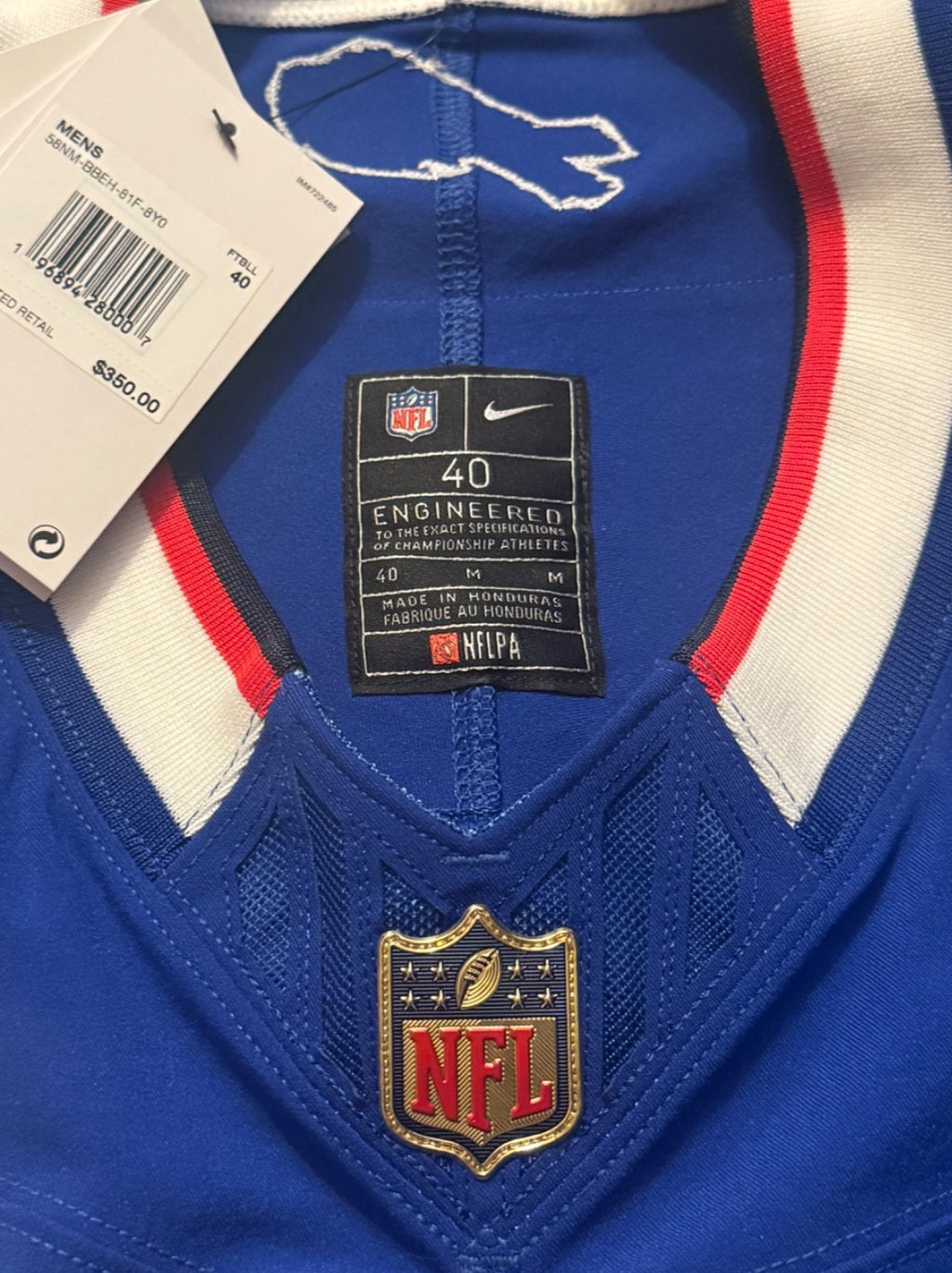 Josh Allen Buffalo Bills Jersey #17 Nike Vapor Fuse Elite Blue Size 40 (M) NFL