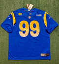 Aaron Donald Los Angeles Rams Jersey #99 Nike Vapor Limited Blue Size (XL) NFL