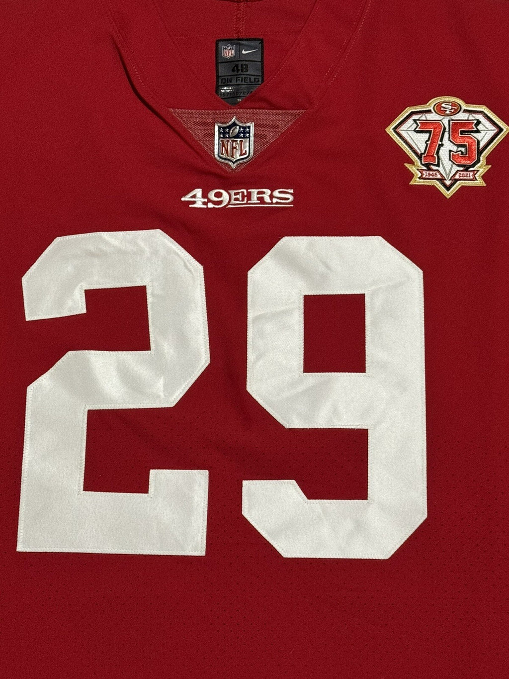Talanoa Hufanga San Francisco 49ers Jersey #29 Nike Vapor Elite red Size 48 (XL) NFL