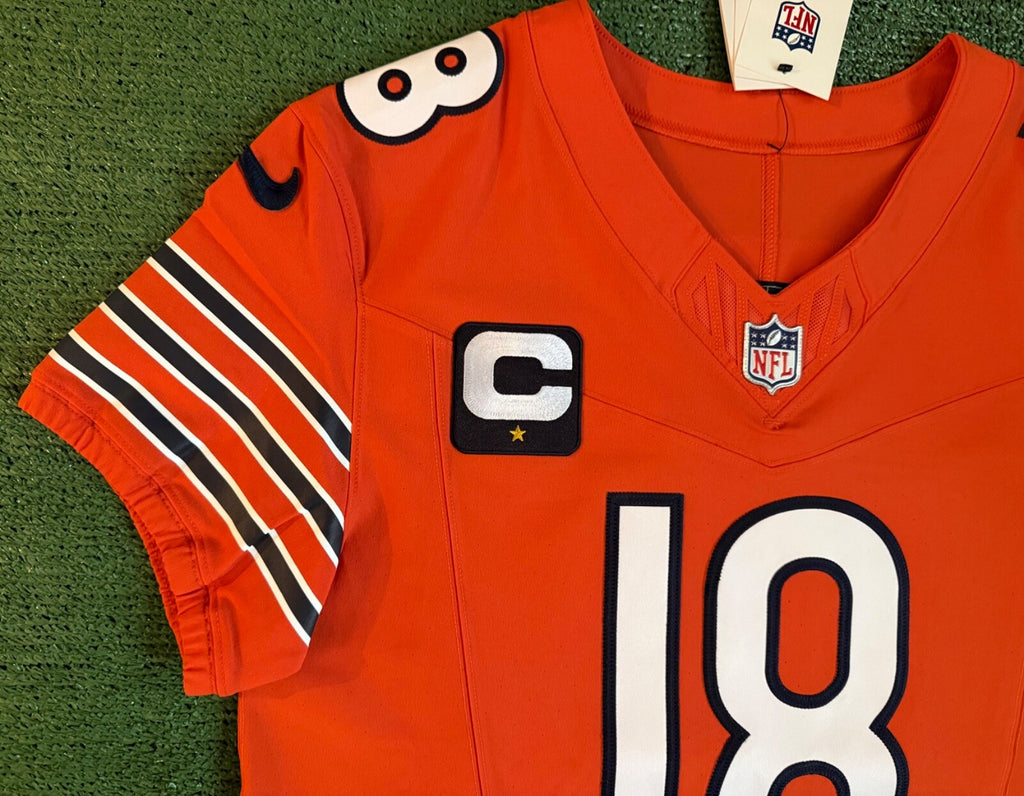 Caleb Williams Chicago Bears Jersey #18 Nike Vapor FUSE Elite Orange Size 40 (Medium) NFL