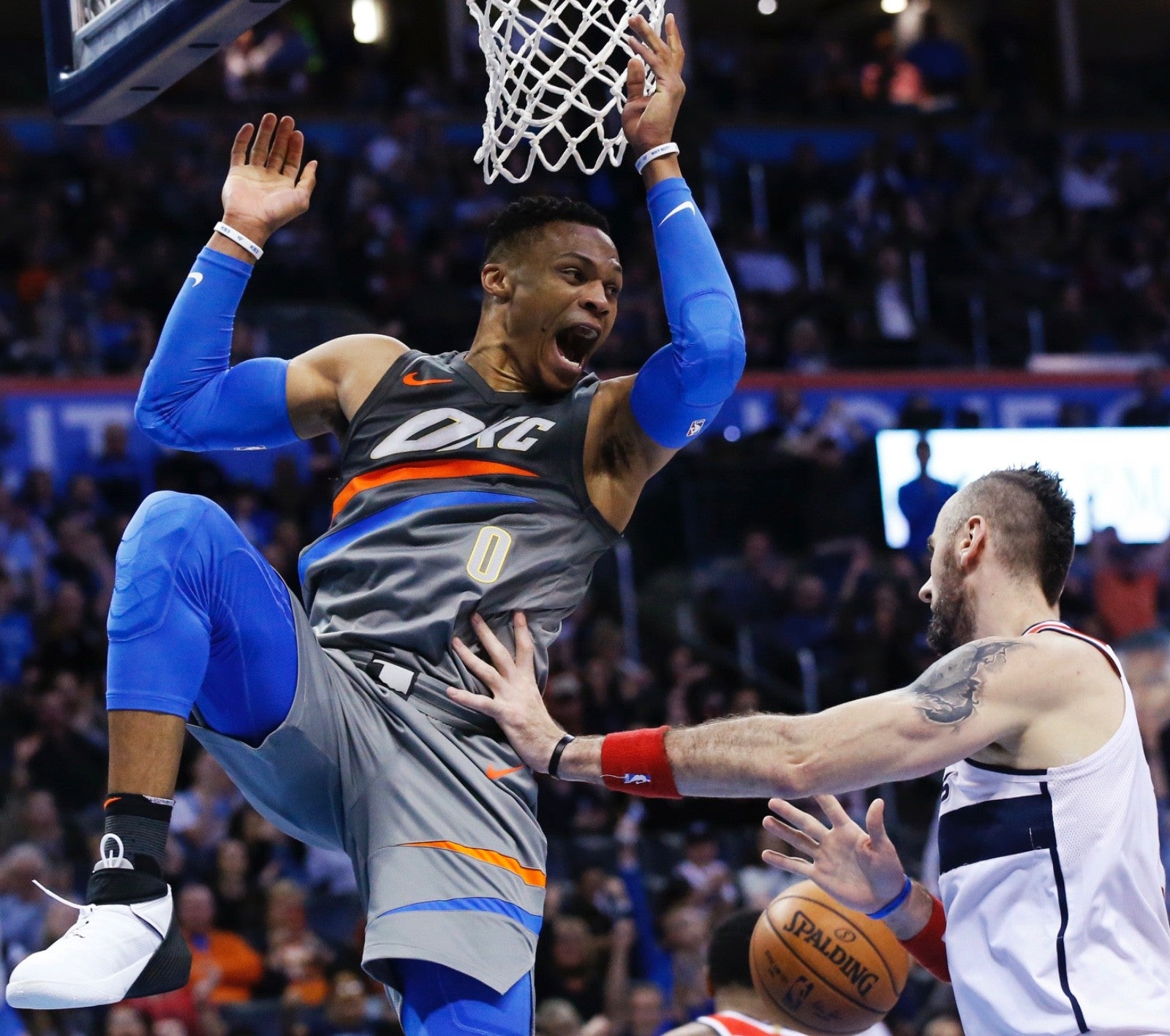 Russell Westbrook Oklahoma City Thunder Jersey #0 Nike Aeroswift Authentic Gray Size 44 (M) NBA