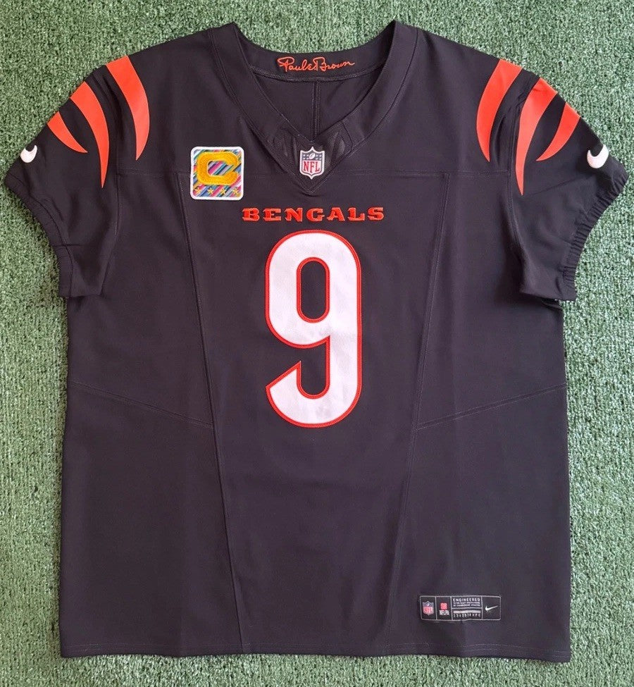 Joe Burrow Cincinnati Bengals Jersey #9 Nike Vapor FUSE Elite Black Size 48 (XL) NFL