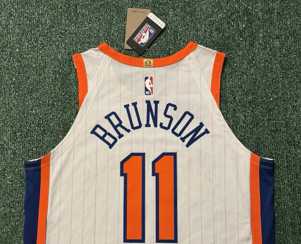Jalen Brunson New York Knicks Jersey #11 Nike ADV Authentic White Size 48 (L) NBA