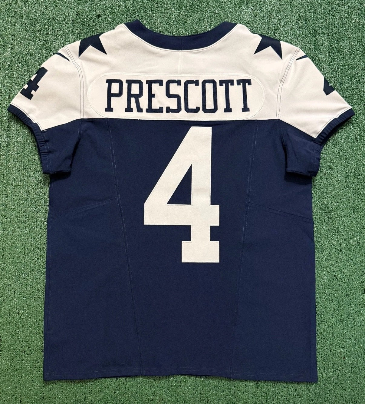 Dak Prescott Dallas Cowboys Jersey #4 Nike Vapor Fuse Elite Navy Size 44 (Large) NFL