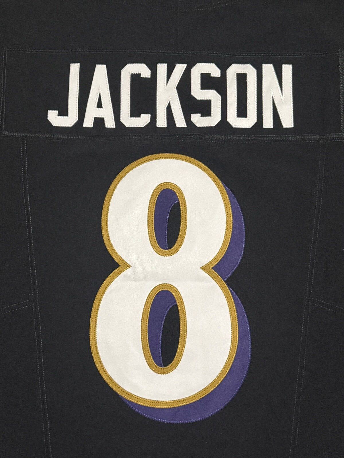 Lamar Jackson Baltimore Ravens Jersey #8 Nike Vapor FUSE Elite Black Size 48 (XL) NFL