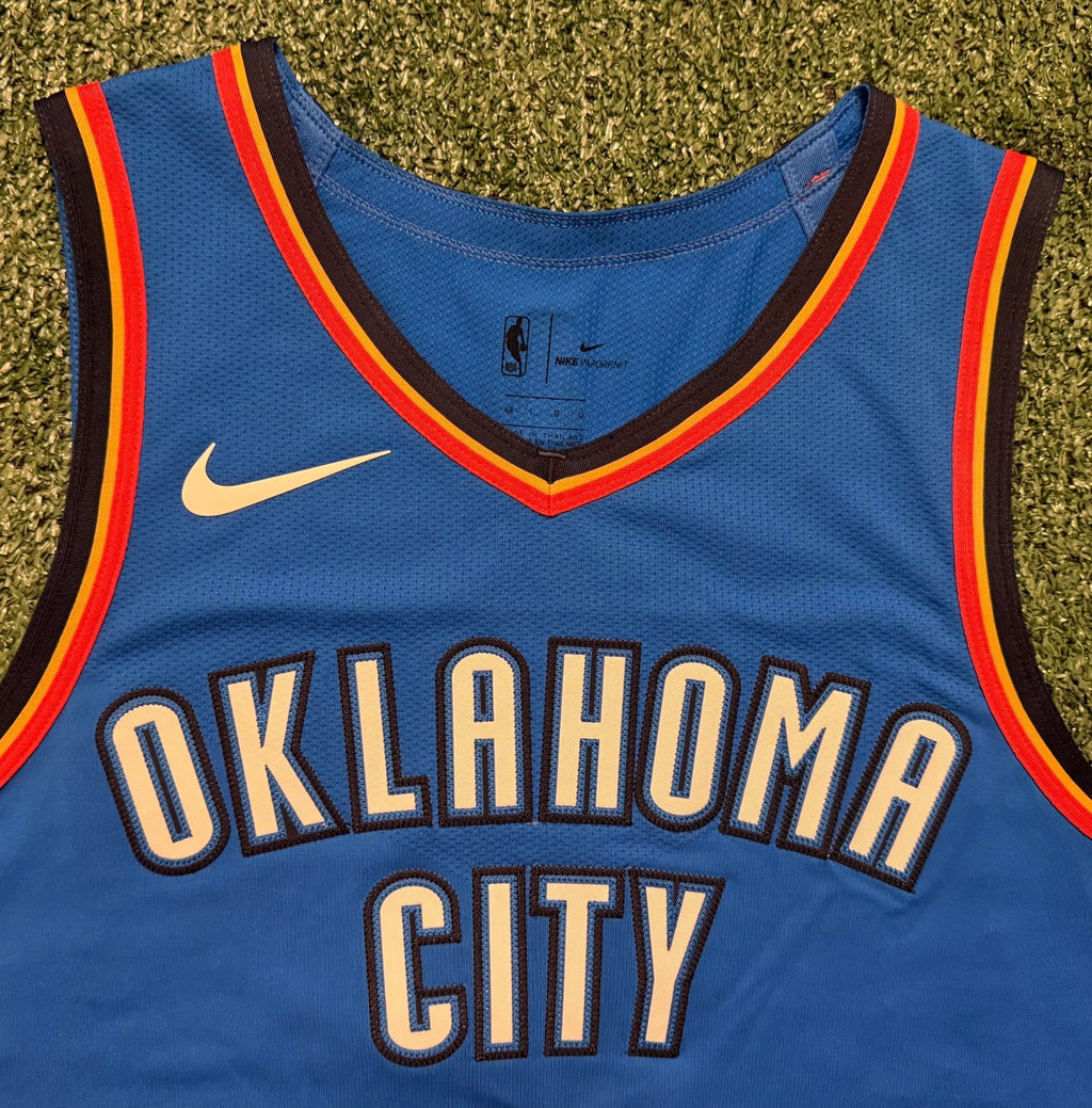 Shai Gilgeous-Alexander Oklahoma City Thunder Jersey #2 Nike VaporKnit Authentic Blue Size 48 (L) NBA