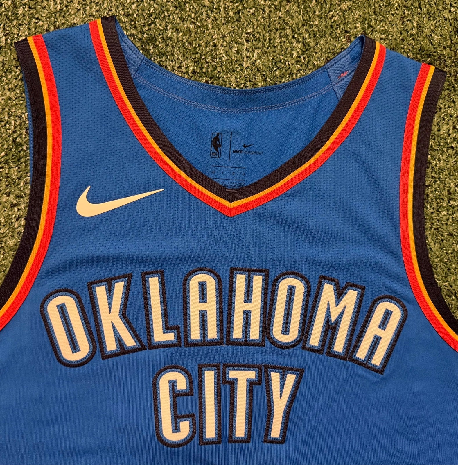 Shai Gilgeous-Alexander Oklahoma City Thunder Jersey #2 Nike VaporKnit Authentic Blue Size 48 (L) NBA
