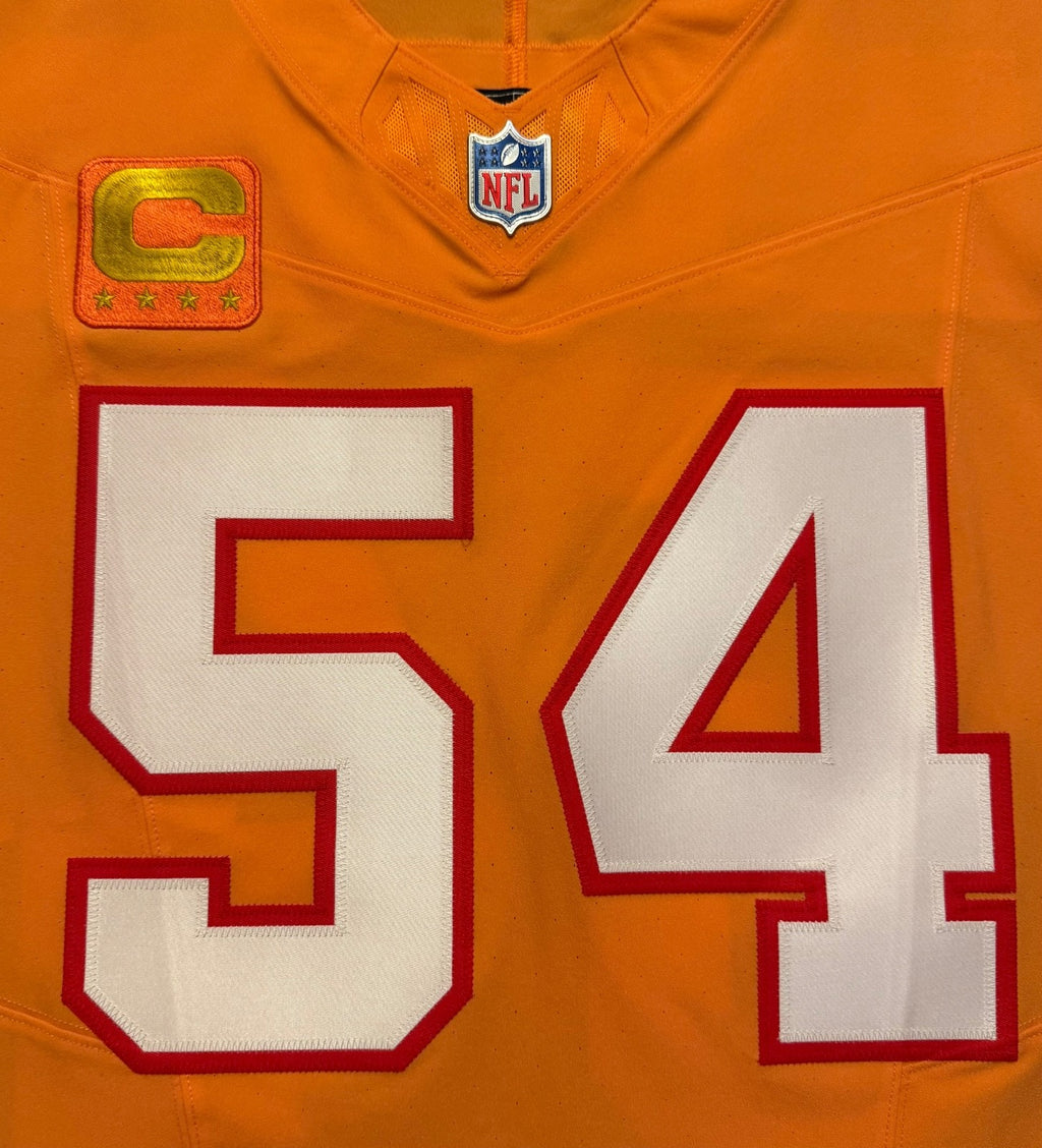 Lavonte David Tampa Bay Buccaneers Jersey #54 Nike Vapor FUSE Elite Orange Creamsicle Size 44 (Large) NFL