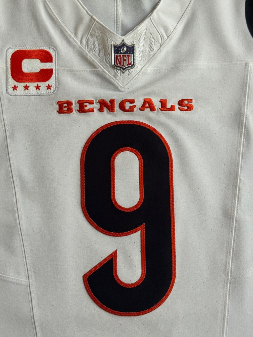 Joe Burrow Cincinnati Bengals Jersey #9 Nike Vapor FUSE Elite White Size 40 (M) NFL