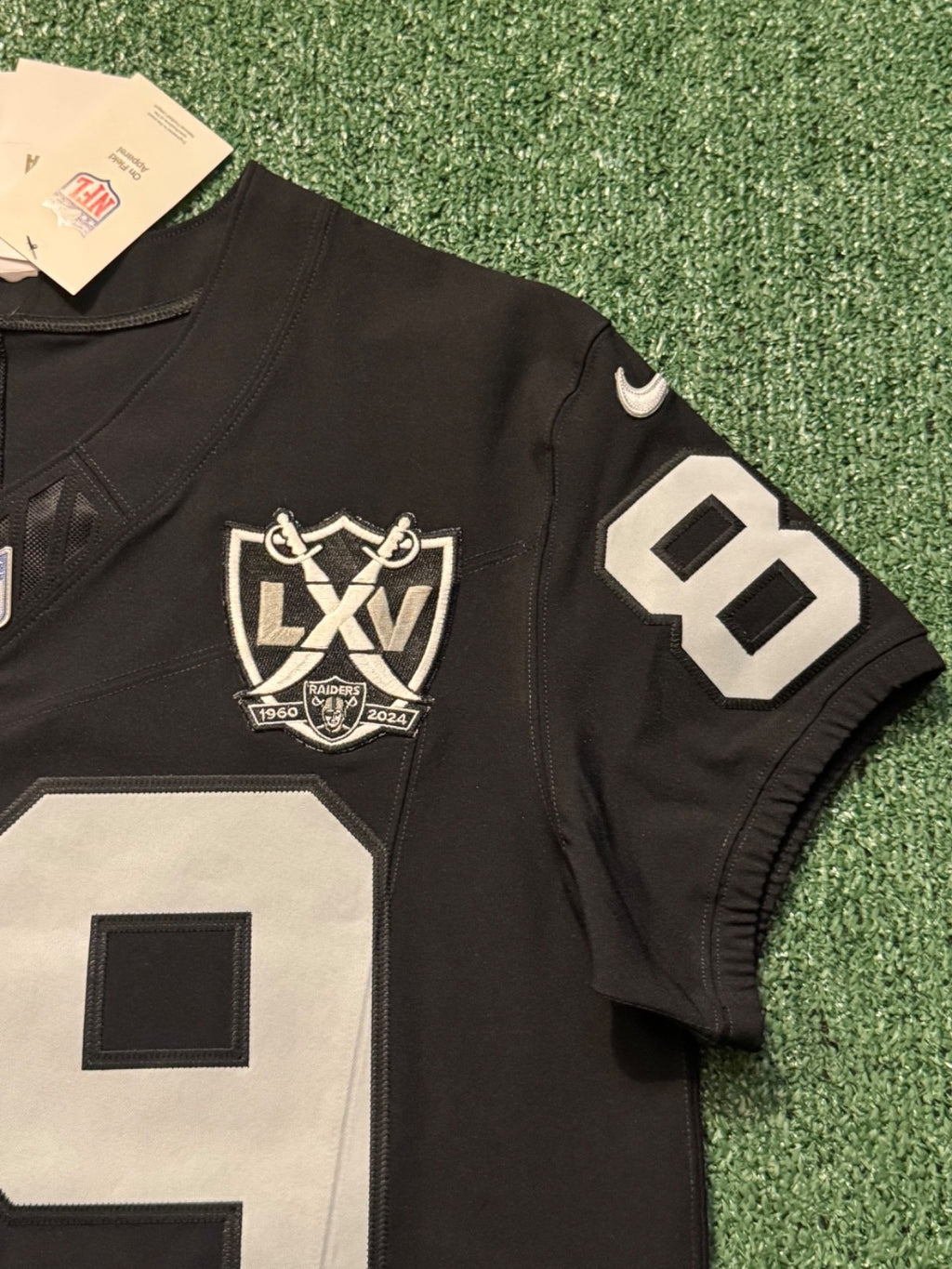 Brock Bowers Las Vegas Raiders Jersey #89 Nike Vapor Fuse Elite Black Size 40 (M) NFL