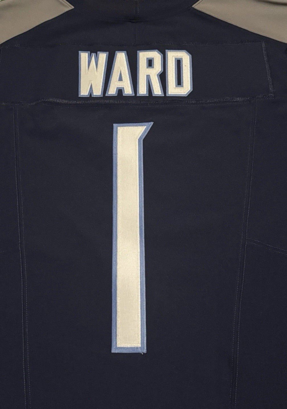 Cam Ward Tennessee Titans Jersey #1 Nike Vapor Fuse Elite Blue Size 44 (L) NFL