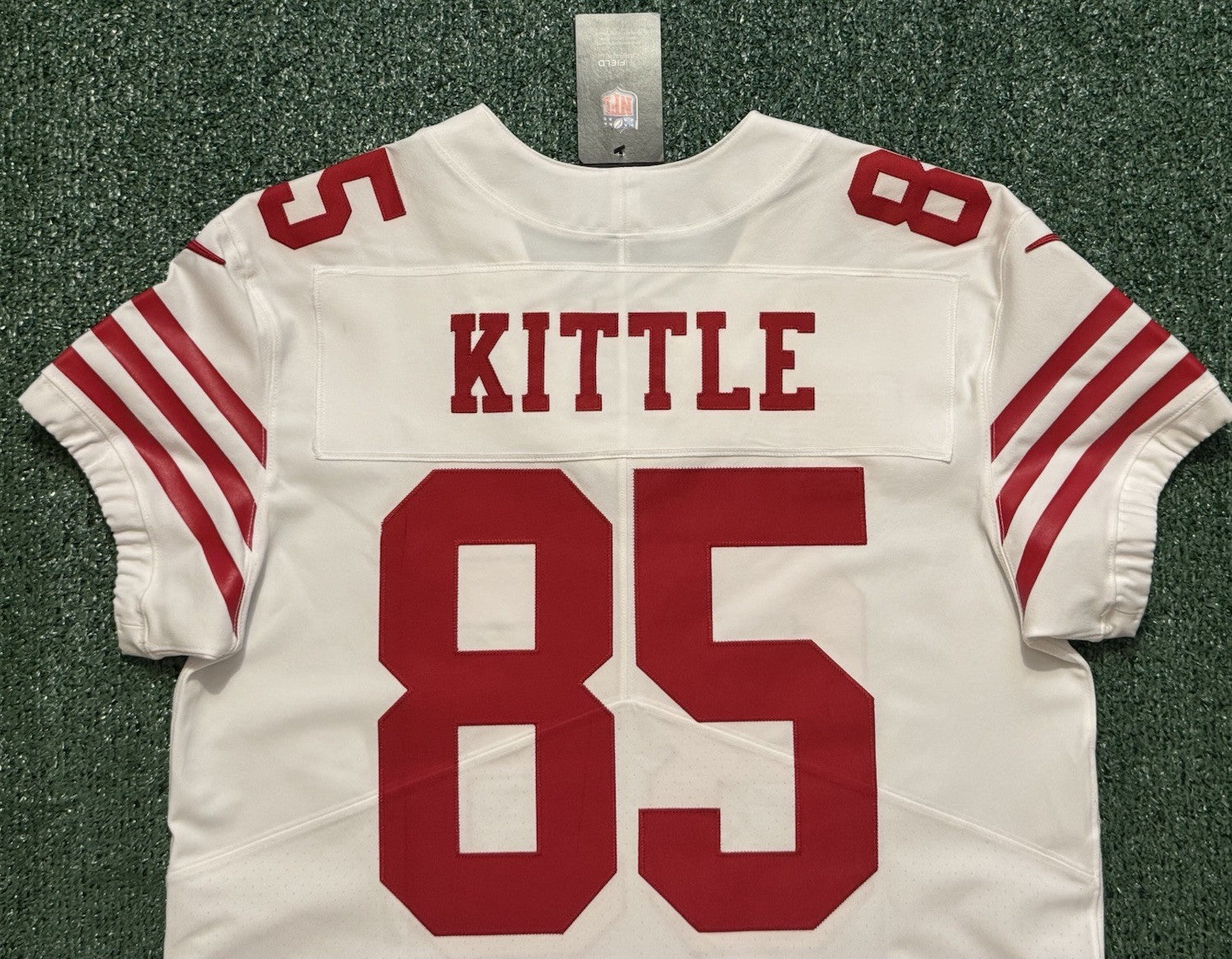 George Kittle San Francisco 49ers
Jersey #85 Nike Vapor Elite white
Size 48 (XL) NFL