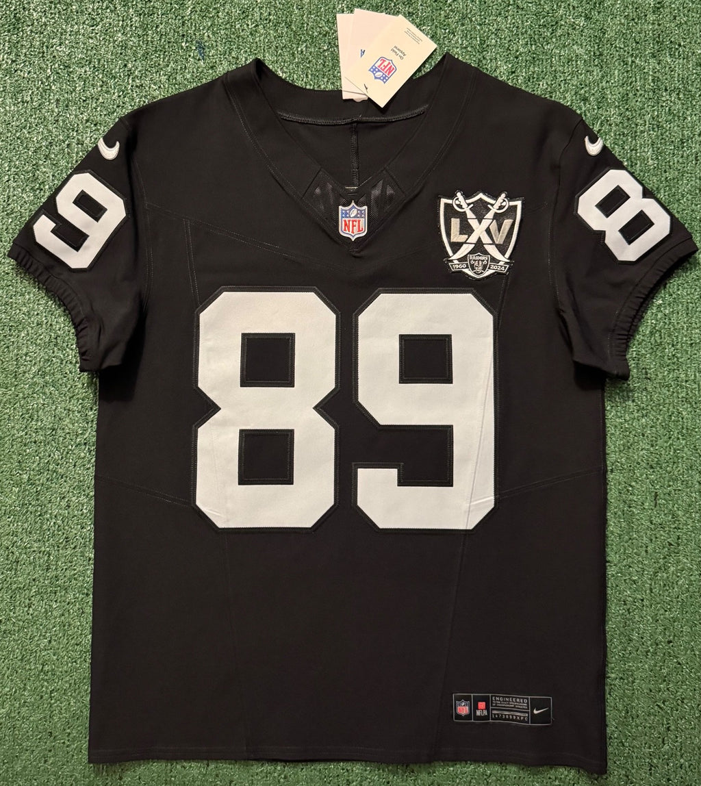 Brock Bowers Las Vegas Raiders Jersey #89 Nike Vapor Fuse Elite Black Size 40 (M) NFL