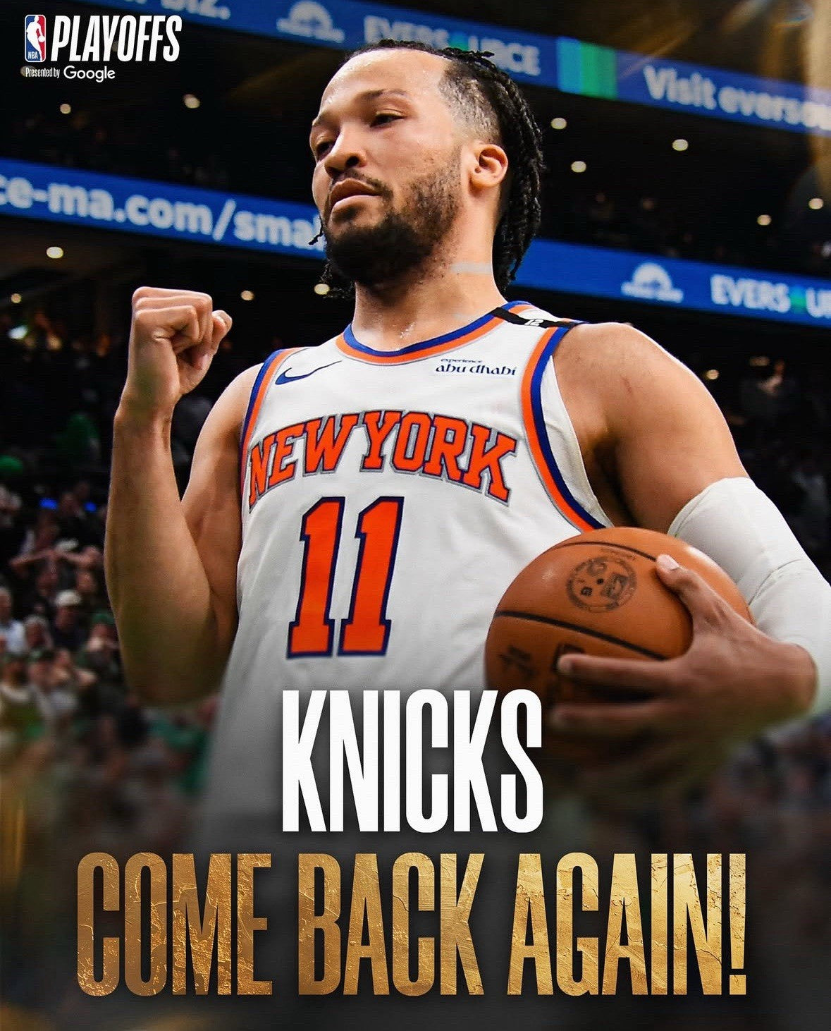 Jalen Brunson New York Knicks Jersey #11 Nike VaporKnit Authentic White Size 52 (XL) NBA