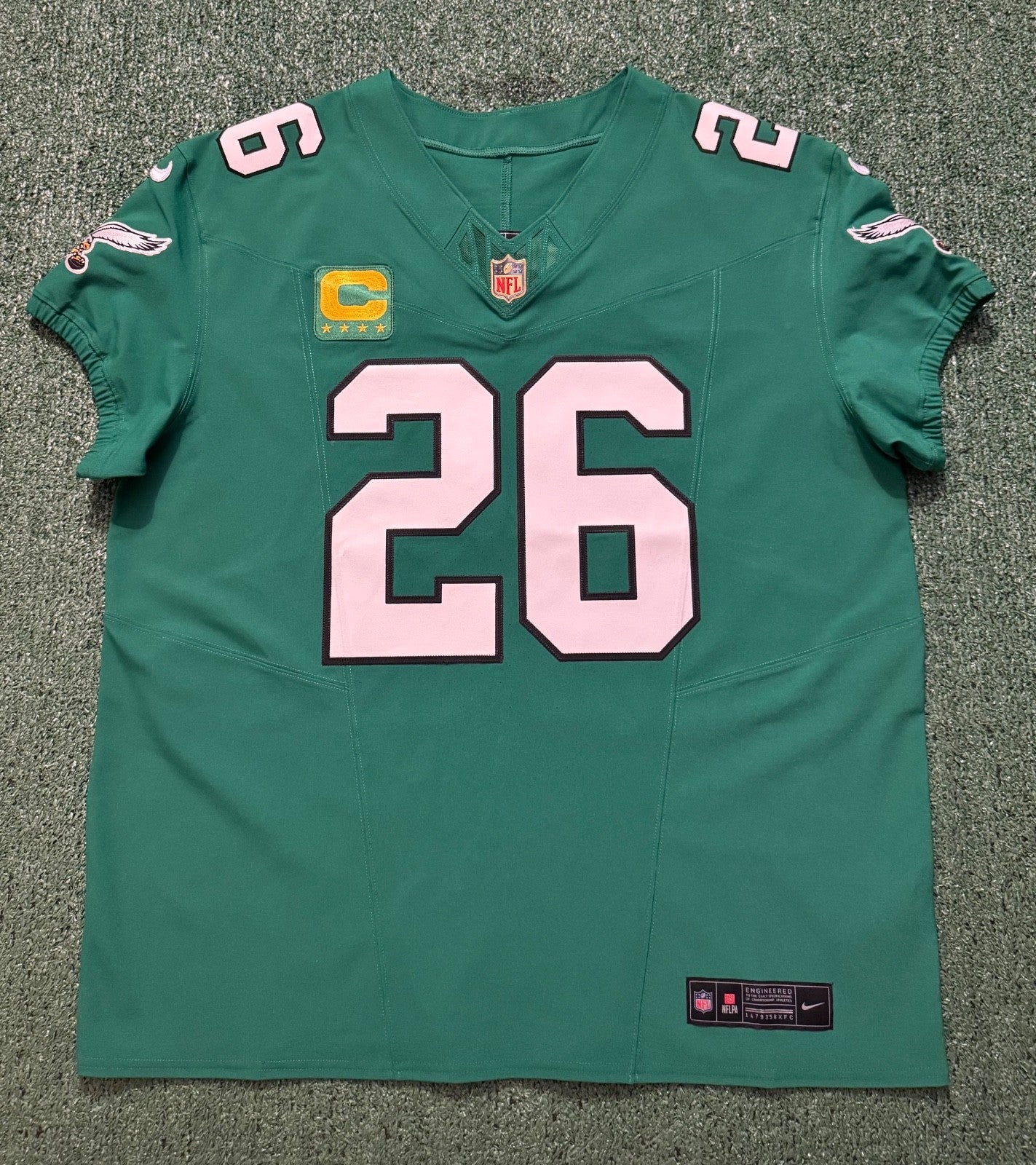 Saquon Barkley Philadelphia Eagles Jersey #26 Nike Vapor FUSE Elite Kelly Green size 48 (XL) NFL