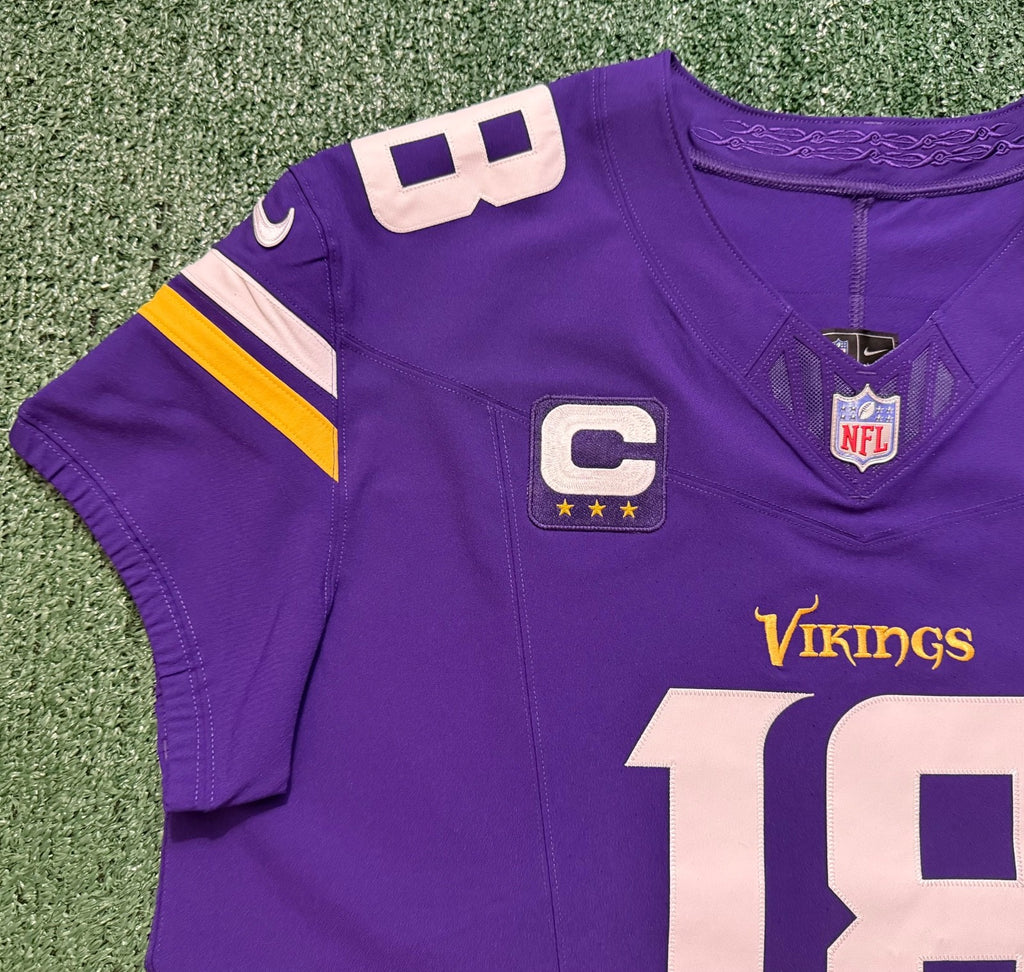 Justin Jefferson Minnesota Vikings Jersey #18 Nike Vapor FUSE Elite Purple Size 48 (XL) NFL