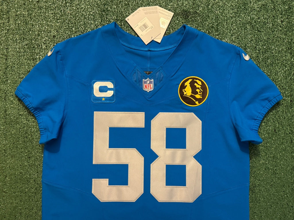 Penei Sewell Detroit Lions Jersey #58 Nike Vapor FUSE Elite Blue 44 (Large) NFL