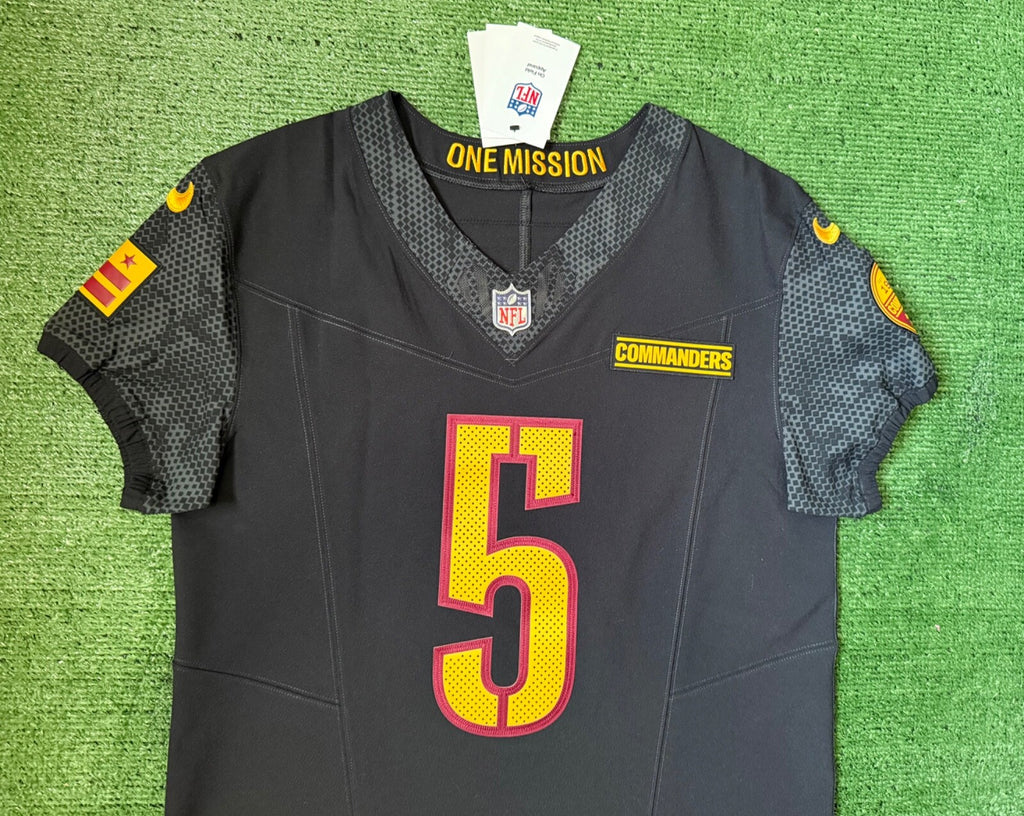 Jayden Daniels Washington Commanders Jersey #5 Nike Vapor FUSE Elite Black Size 40 (Medium) NFL