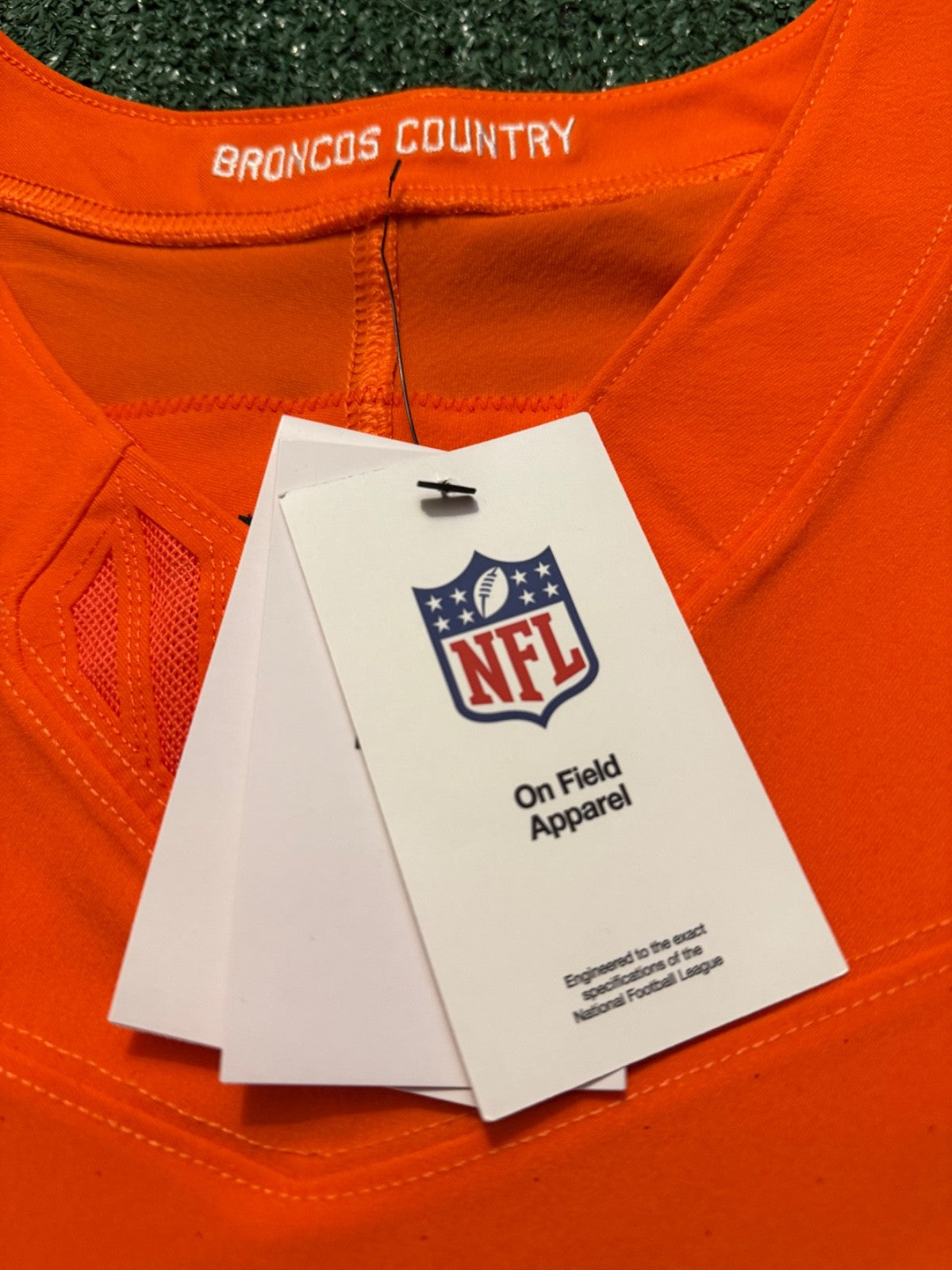 Bo Nix Denver Broncos Jersey #10 Nike Vapor Fuse Elite Orange Size 48 (XL) NFL