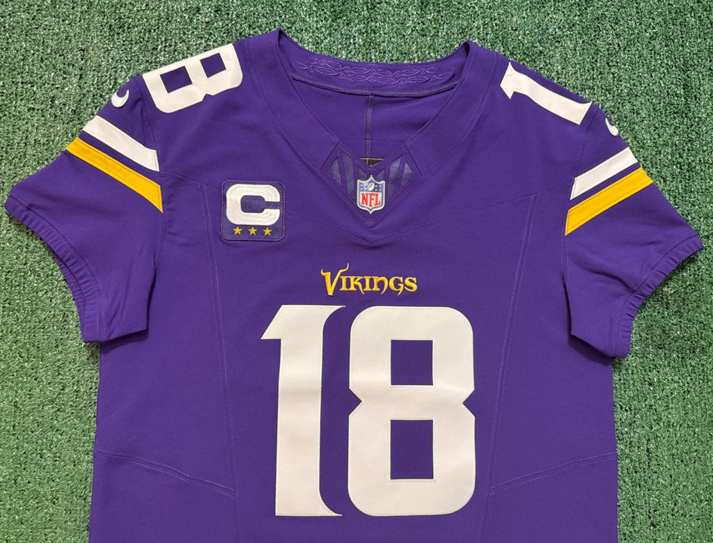 Justin Jefferson Minnesota Vikings Jersey #18 Nike Vapor FUSE Elite Purple Size 40 (Medium) NFL