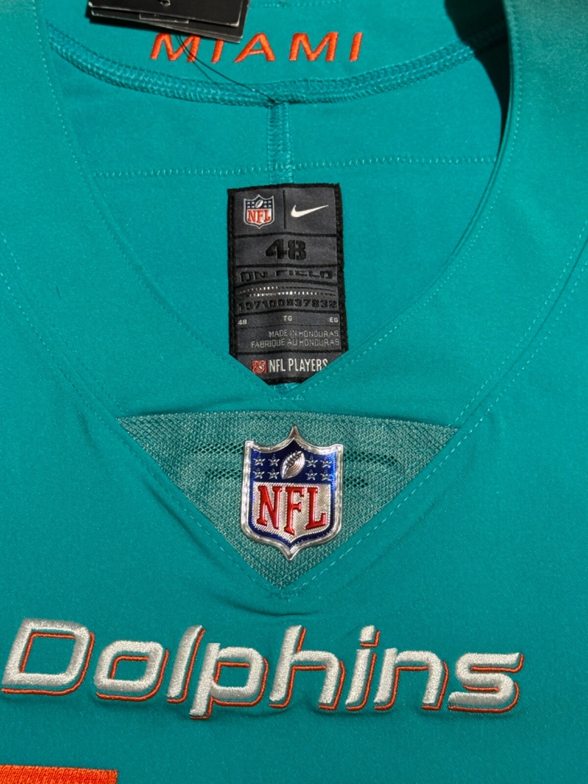 Tyreek Hill Miami Dolphins Jersey #10 Nike Vapor Elite Aqua Size 48 (XL) NFL