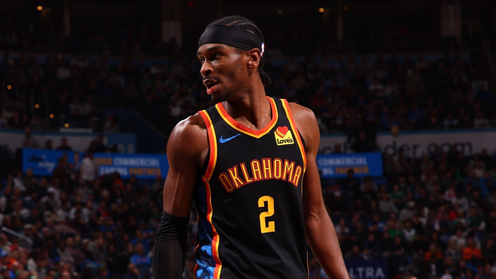 Shai Gilgeous-Alexander Oklahoma City Thunder Jersey #2 Nike ADV Authentic Black Size 48 (L) NBA