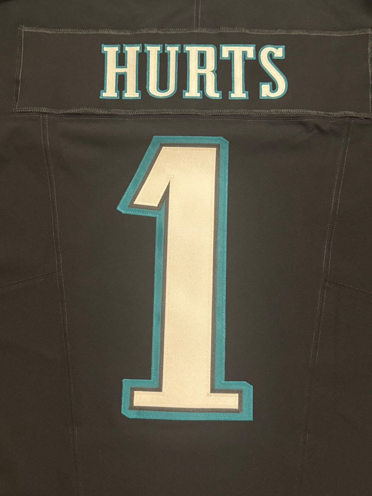Jalen Hurts Philadelphia Eagles Jersey #1 Nike Vapor FUSE Elite Black size 44 (Large) NFL