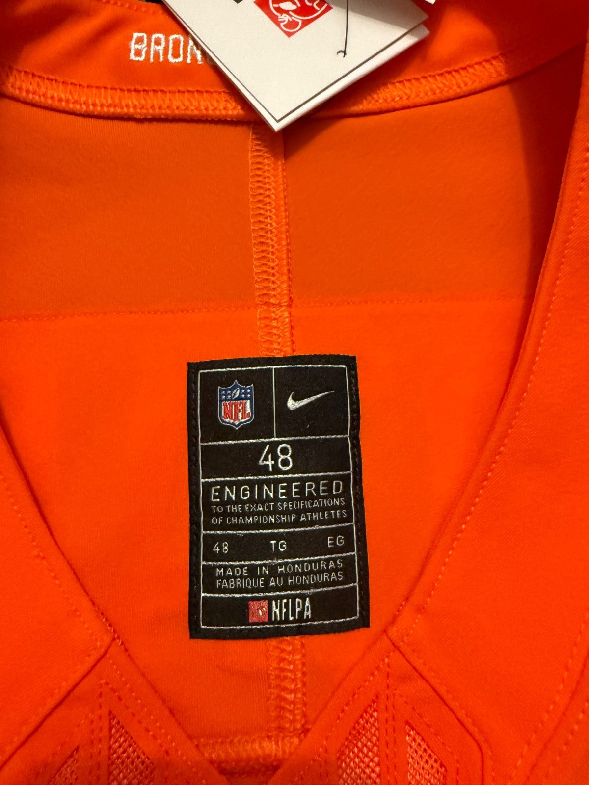 Pat Surtain II Denver Broncos Jersey #2 Nike Vapor Fuse Elite Orange Size 48 (XL) NFL