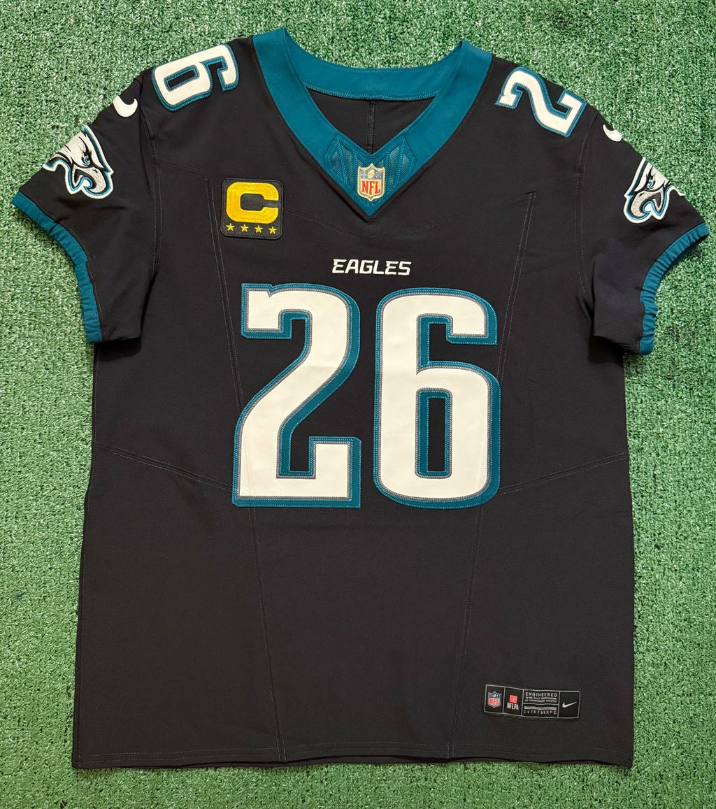 Saquon Barkley Philadelphia Eagles Jersey #26 Nike Vapor FUSE Elite Black Size 44 (Large) NFL