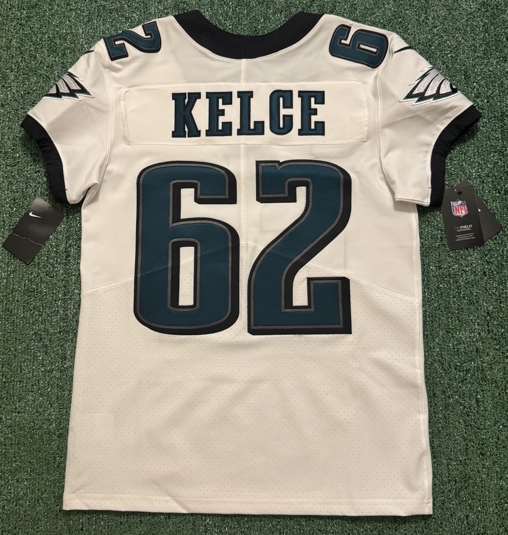 Jason Kelce Philadelphia Eagles Jersey #62 Nike Vapor Elite White Size 40 (Medium) NFL