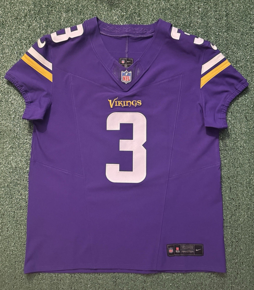 Jordan Addison Minnesota Vikings Jersey #3 Nike Vapor FUSE Elite Purple Size 44 (Large) NFL