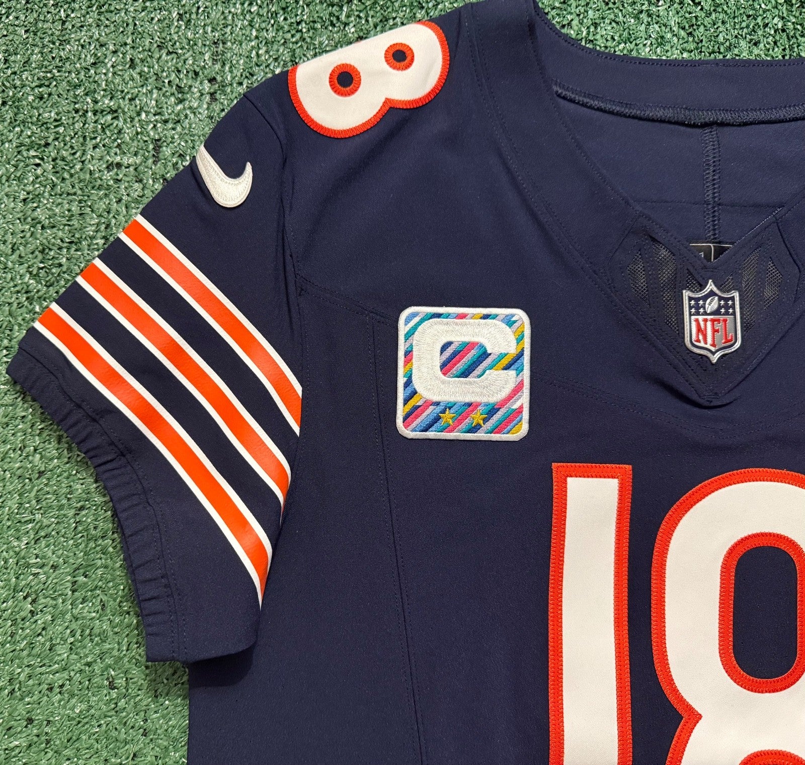 Caleb Williams Chicago Bears Jersey #18 Nike Vapor FUSE Elite Navy Size 40 (Medium) NFL