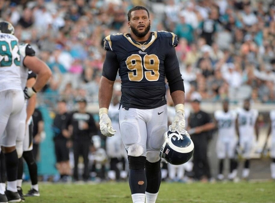 Aaron Donald Los Angeles Rams Jersey #99 Nike Vapor Elite Blue Size 44 (Large) NFL