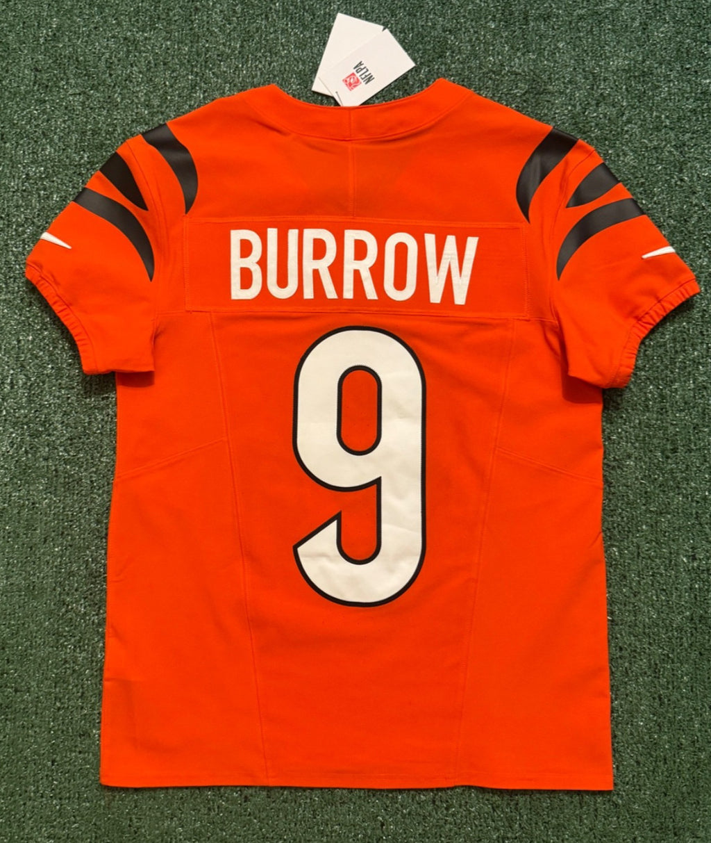 Joe Burrow Cincinnati Bengals Jersey #9 Nike Vapor FUSE Elite Orange Size 40 (M) NFL