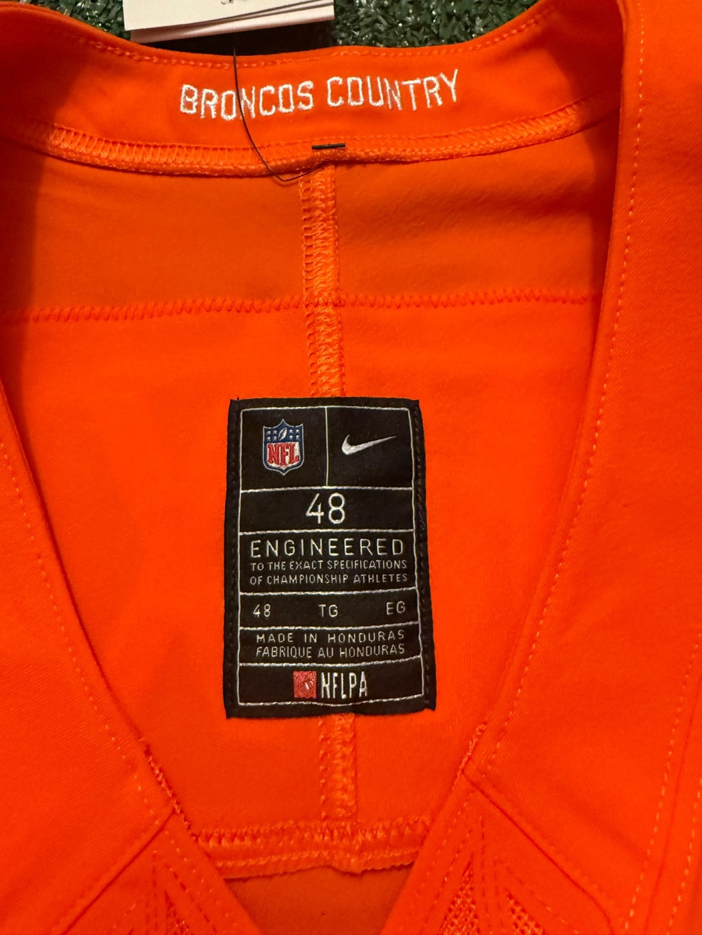 Bo Nix Denver Broncos Jersey #10 Nike Vapor Fuse Elite Orange Size 48 (XL) NFL