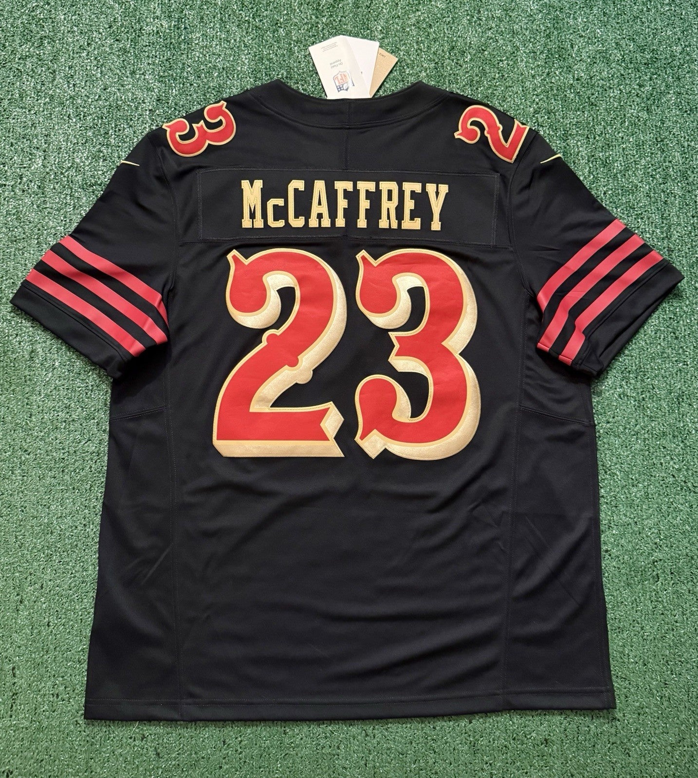 Christian McCaffrey San Francisco 49ers Jersey #23 Rivalry Limited Black Size (Large) NFL
