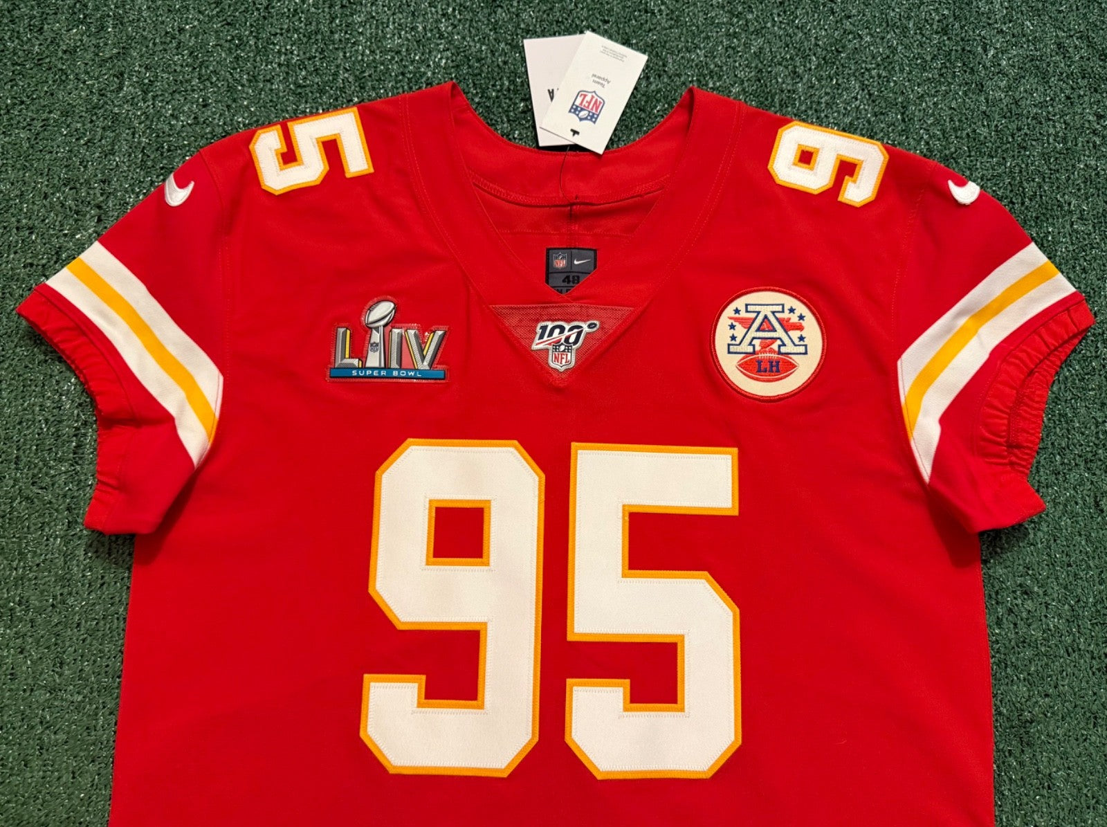 Chris Jones Kansas City Chiefs Jersey #95 Nike Vapor Elite Red Size 48 (XL) NFL