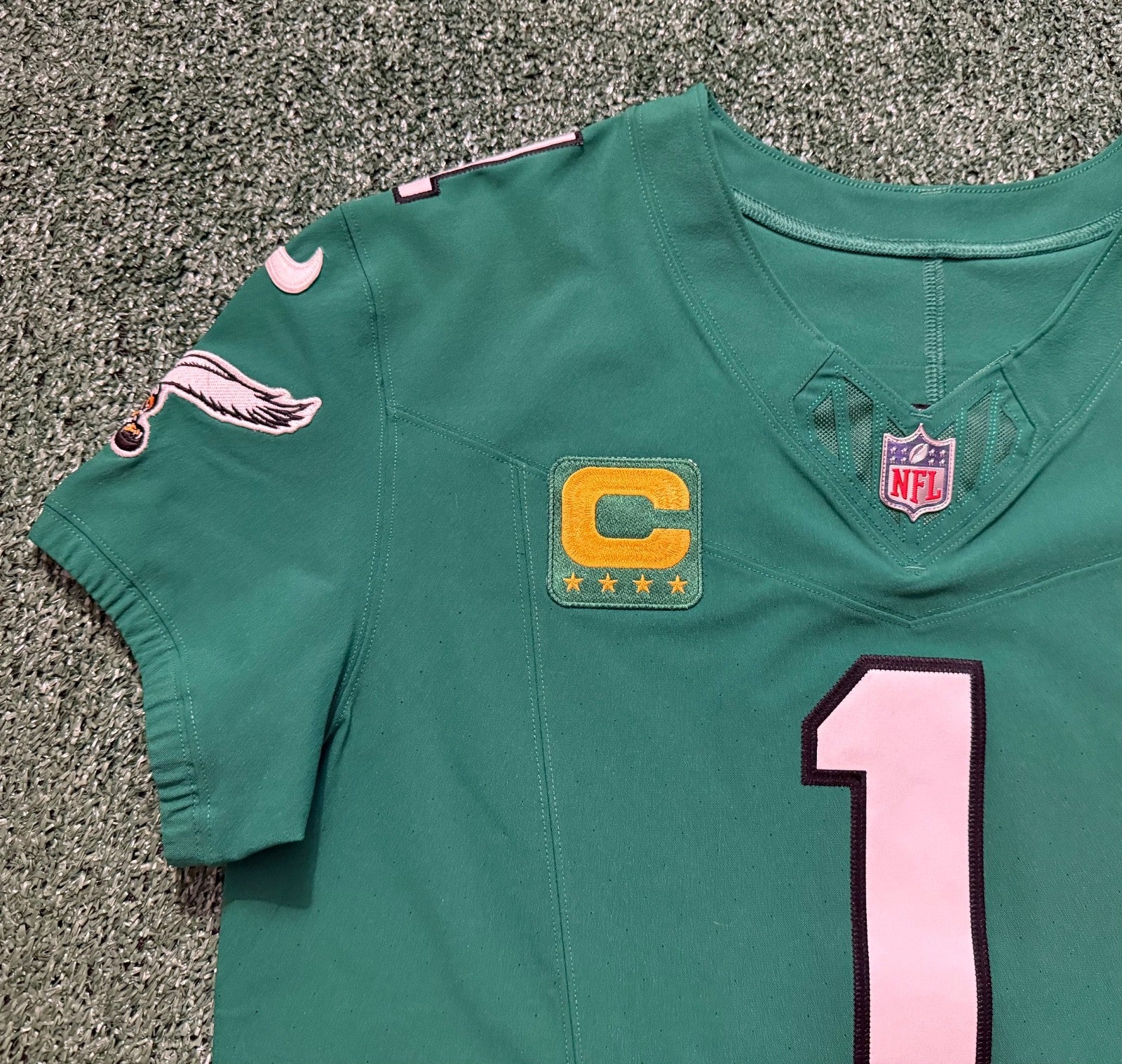 Jalen Hurts Philadelphia Eagles Jersey #1 Nike Vapor FUSE Elite Kelly Green size 44 (Large) NFL