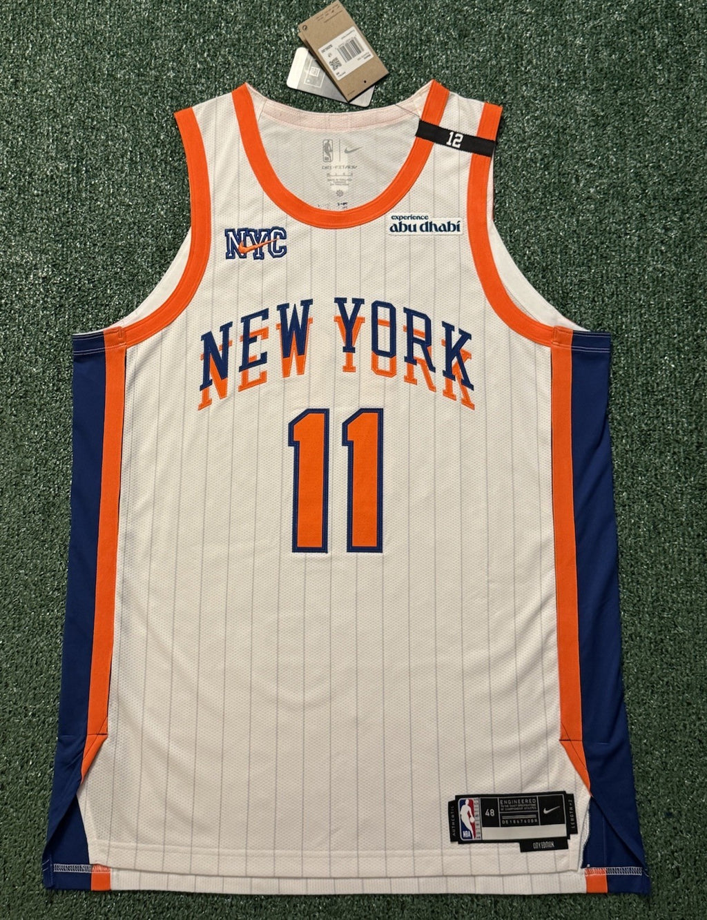 Jalen Brunson New York Knicks Jersey #11 Nike ADV Authentic White Size 48 (L) NBA