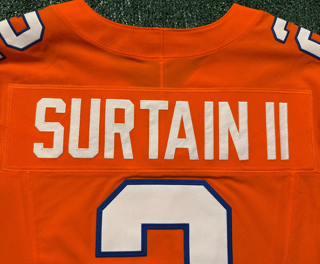 Pat Surtain II Denver Broncos Jersey #2 Nike Vapor Fuse Elite Orange Size 40 (M) NFL