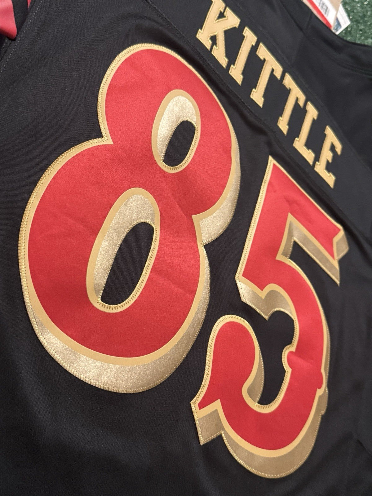 George Kittle San Francisco 49ers
Jersey #85 Nike FUSE Rivalry Black 
Size (Large) NFL