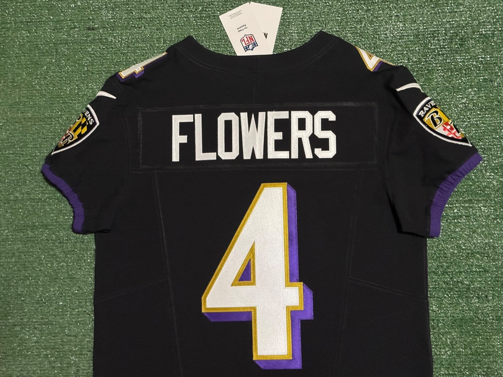 Zay Flowers Baltimore Ravens Jersey #4 Nike Vapor FUSE Elite Black Size 40 (M) NFL