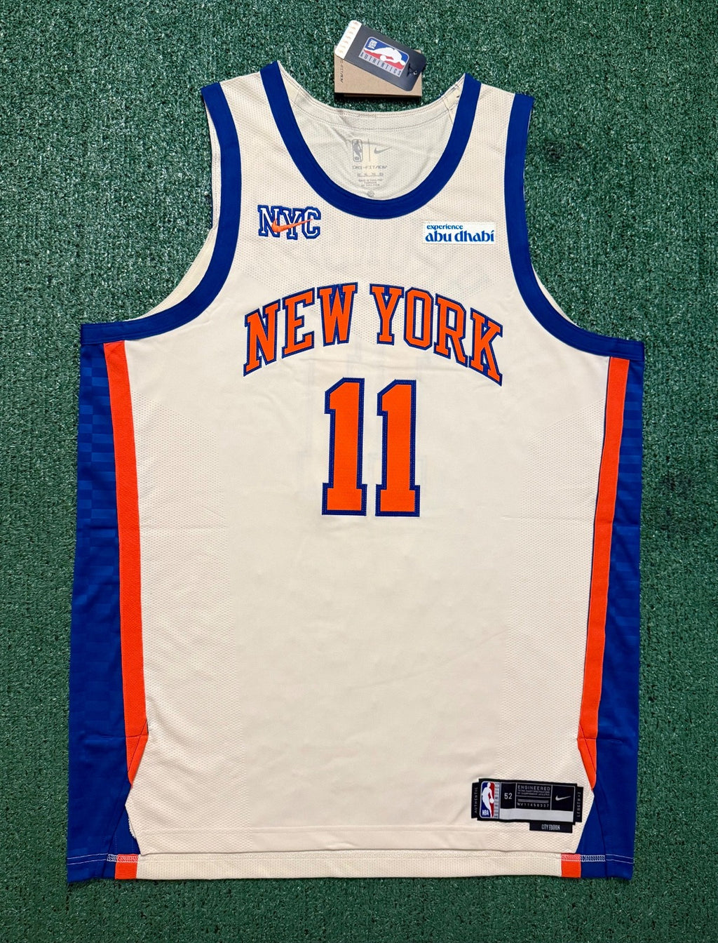 Jalen Brunson New York Knicks Jersey #11 Nike ADV Authentic Cream Size 52 (XL) NBA
