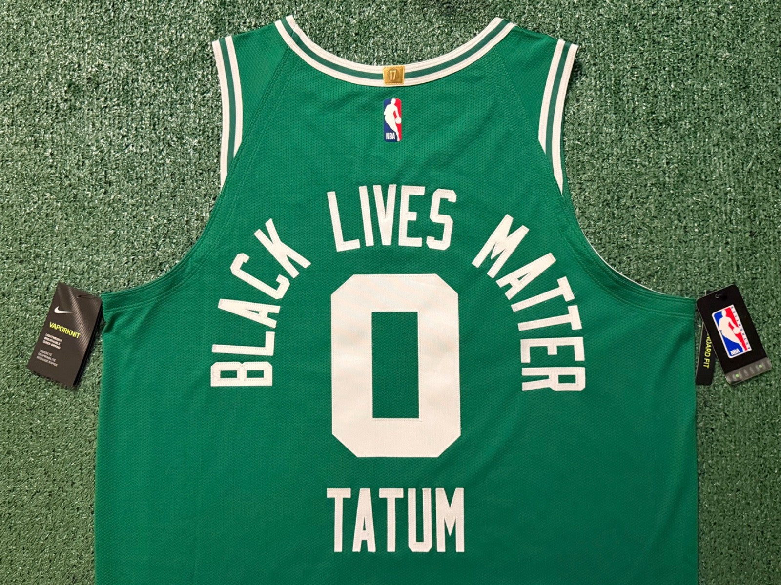 Jayson Tatum Boston Celtics Jersey #0 Nike VaporKnit Authentic Green Size 52 (XL) NBA