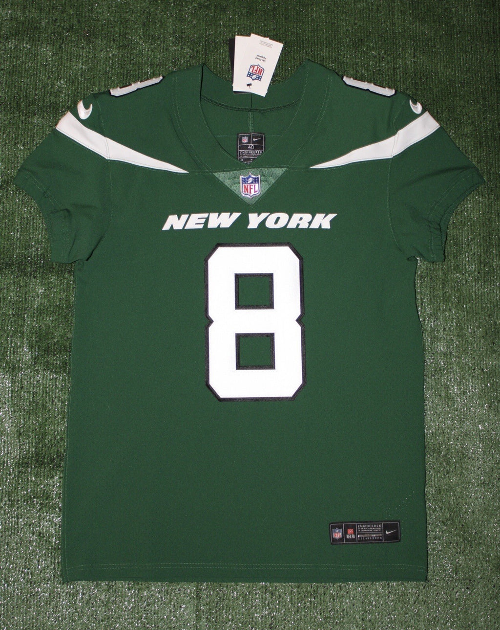 Aaron Rodgers New York Jets Jersey #8 Nike Vapor Elite Green Size 40 (M) NFL