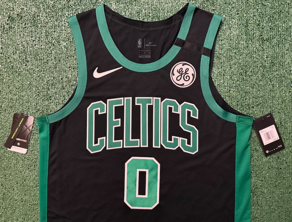 Jayson Tatum Boston Celtics Jersey #0 Nike VaporKnit Authentic Black Size 44 (M) NBA