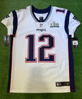 Tom Brady New England Patriots Jersey #12 Nike Vapor Elite White Size 44 (L) NFL